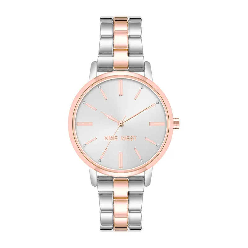 Tri Tone Polished Dress Timepiece