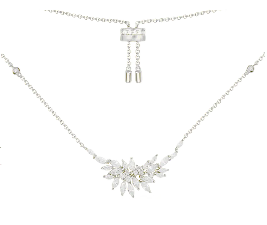Tri Tone Sleek Chain Necklace