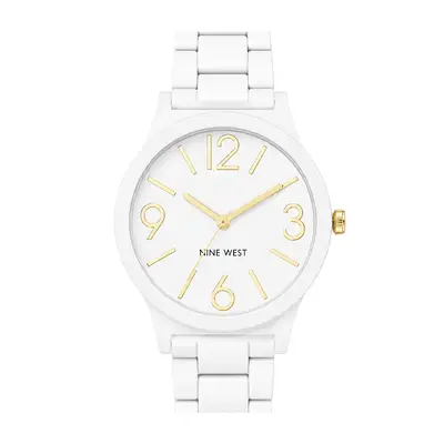 White Gold-Tone Bracelet Watch