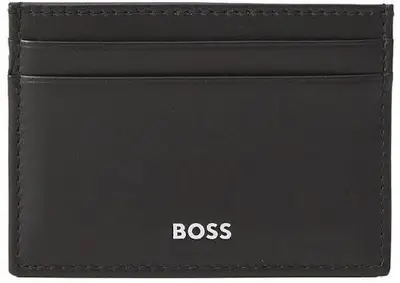 BOSS Black Leather Card Holder
