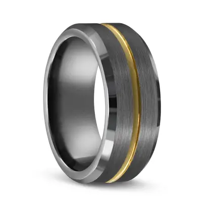 Black Iconic Band Ring