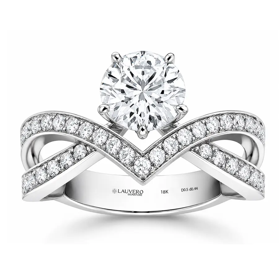 Étoile Crossover Diamond Ring
