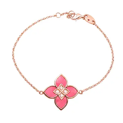 Tri Tone Golden Charm Bracelet