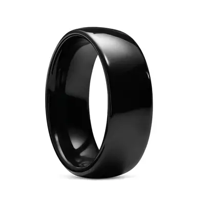 Black Signature Band Ring