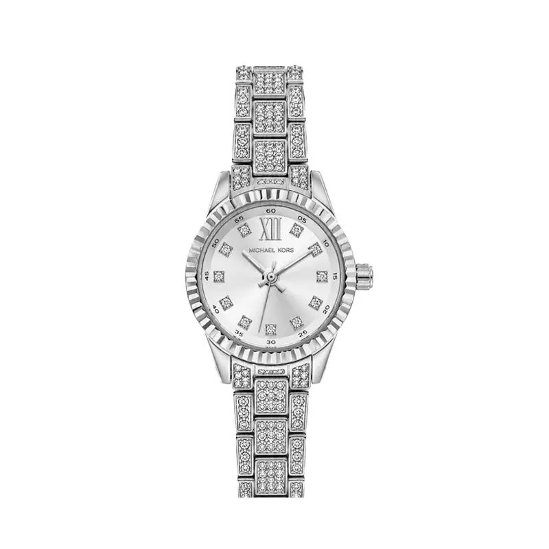 Silver Crystal Classic Watch
