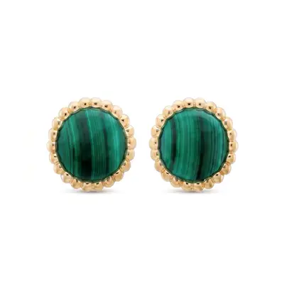 Malachite Soleil Stud Earrings