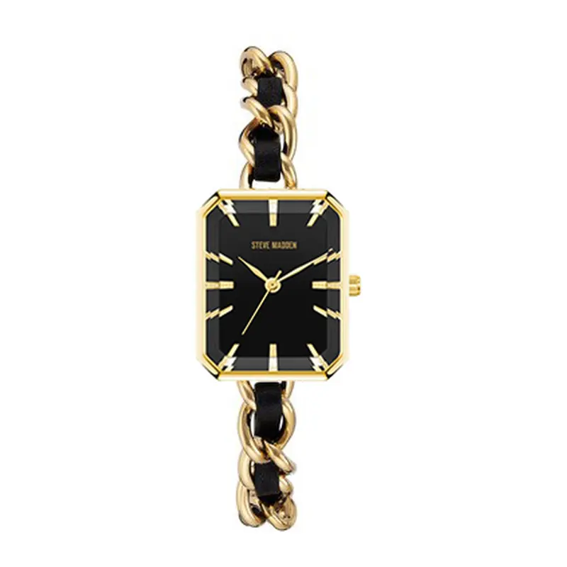Black Noir Leather Timepiece