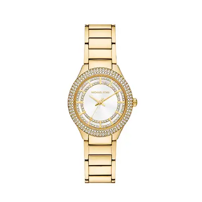 Golden Crystal Bezel Watch