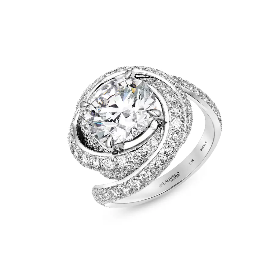 Celestial Spiral Diamond Ring