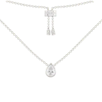 Crystal Sleek Chain Necklace
