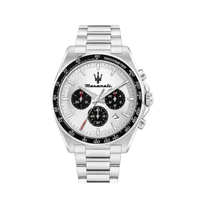 Silver Racing Chronograph Watch