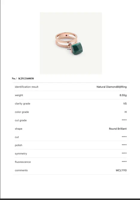Diamond Glowing Charm Ring