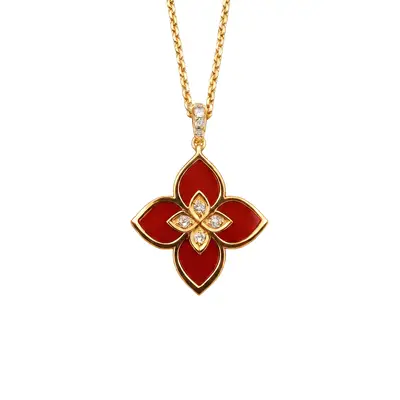 Rose Luminous Drop Necklace