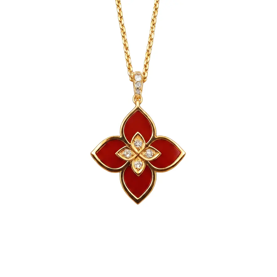 Rose Luminous Drop Necklace