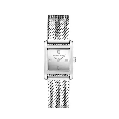 Silver Square Mesh Watch