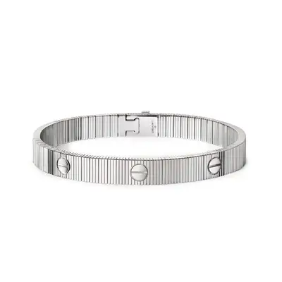 Radiant Ribbed Crystal Cuff