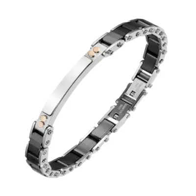 Black Bold Tennis Bracelet
