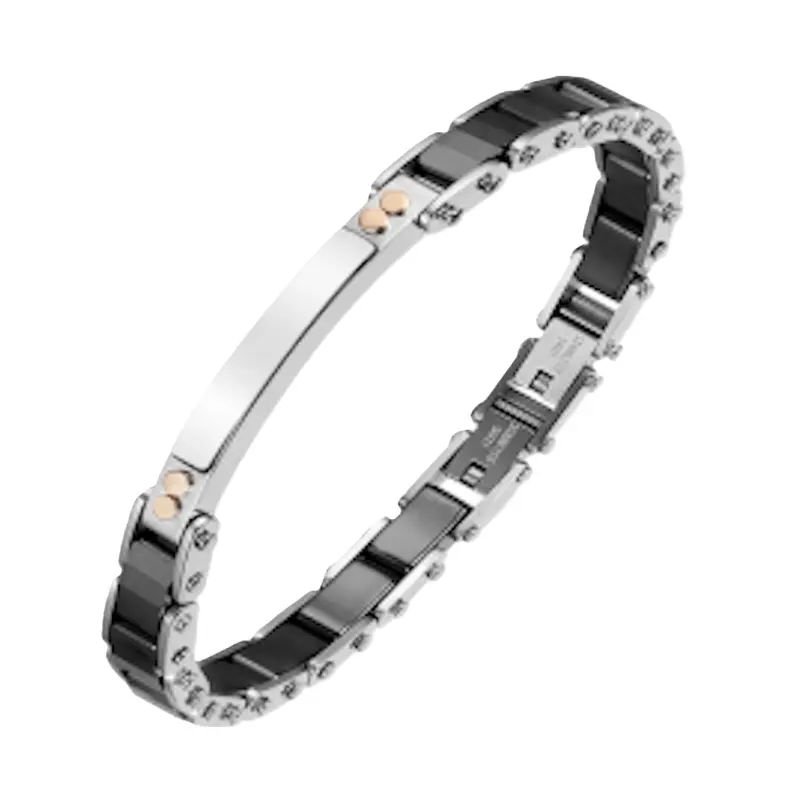 Black Bold Tennis Bracelet