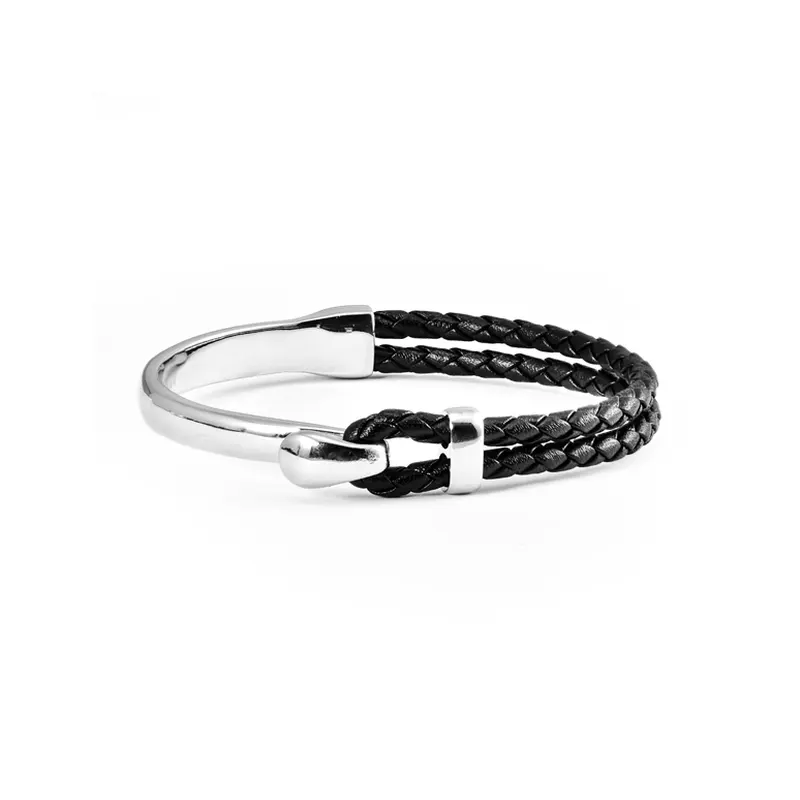Silver Modern Bangle Bracelet