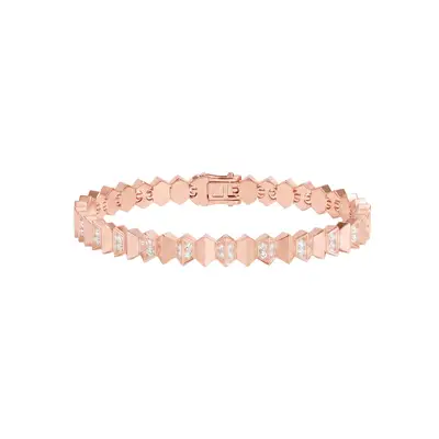 Tri Tone Graceful Accent Bracelet