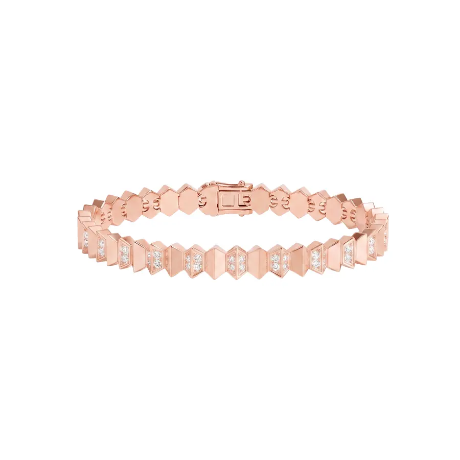 Tri Tone Graceful Accent Bracelet