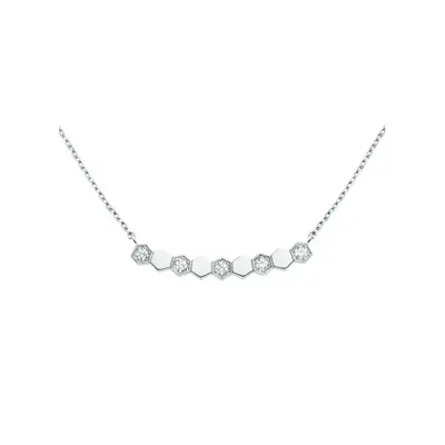 Silver Dazzling Drop Necklace