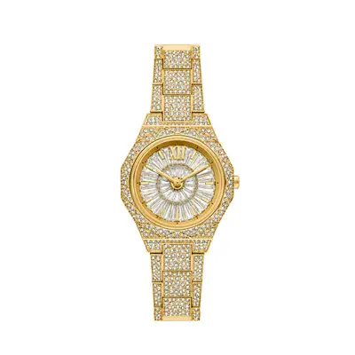 Golden Crystal Statement Watch