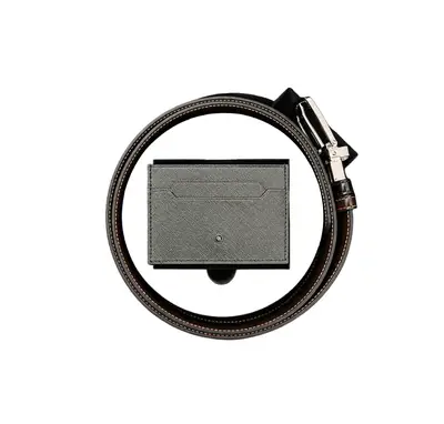 Black Bold Leather Belt