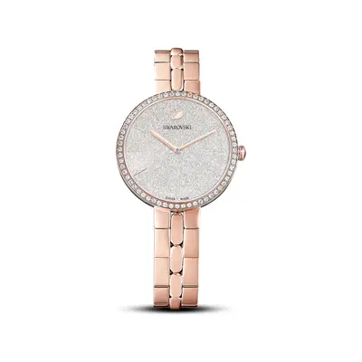 Crystal Polished Statement Timepiece
