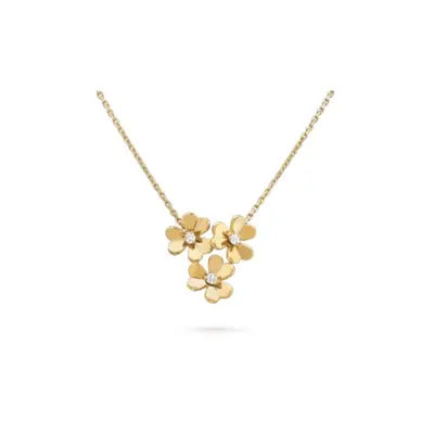 Triple Fleur Diamond Necklace