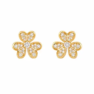 Diamond Clover Lumière Earrings