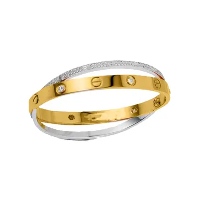 Silver Golden Chain Bracelet