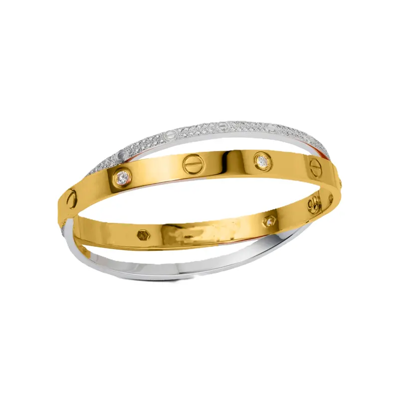 Silver Golden Chain Bracelet