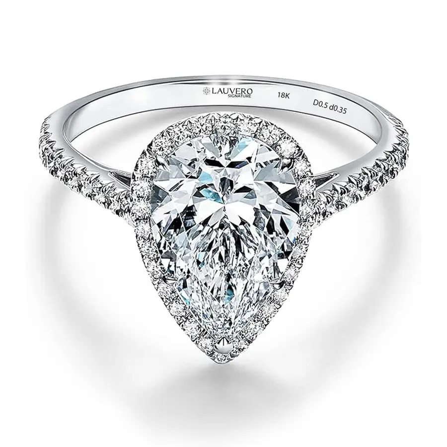 Lumière Pear Diamond Ring