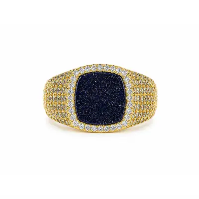 Black Minimal Charm Ring