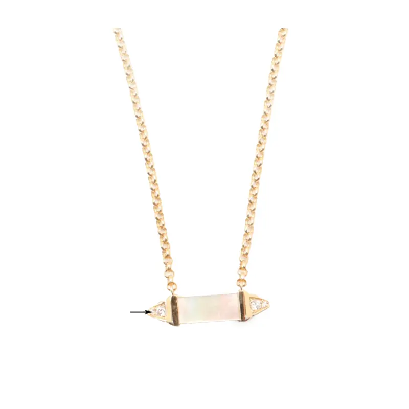 Diamond Polished Pendant Necklace