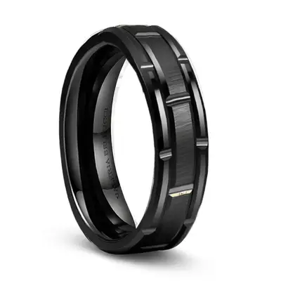 Black Silken Band Ring