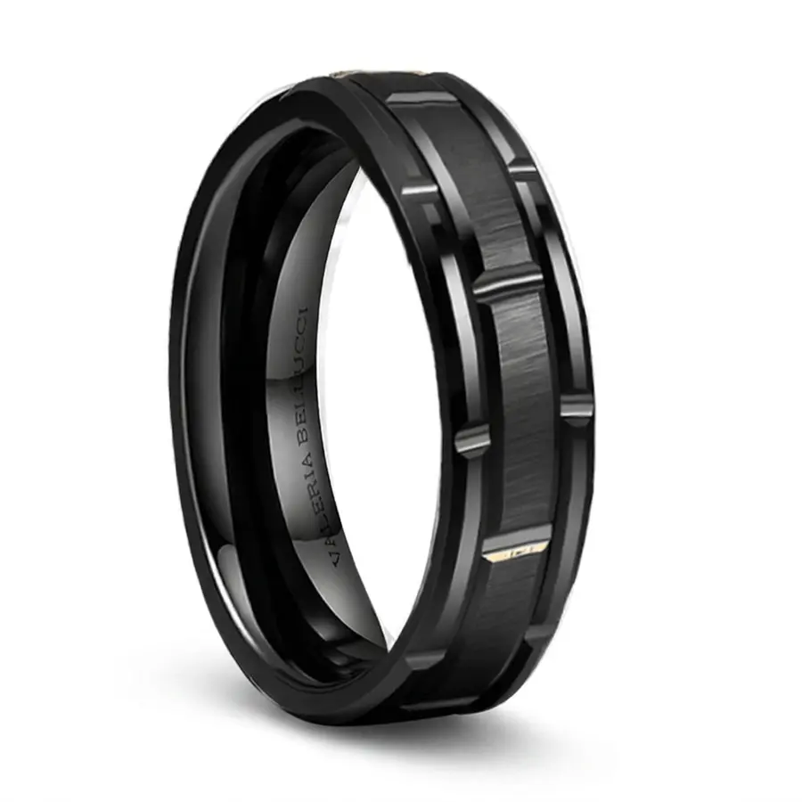 Black Silken Band Ring