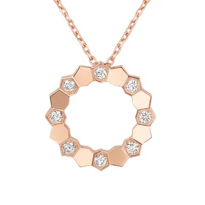 Tri Tone Opulent Heart Necklace