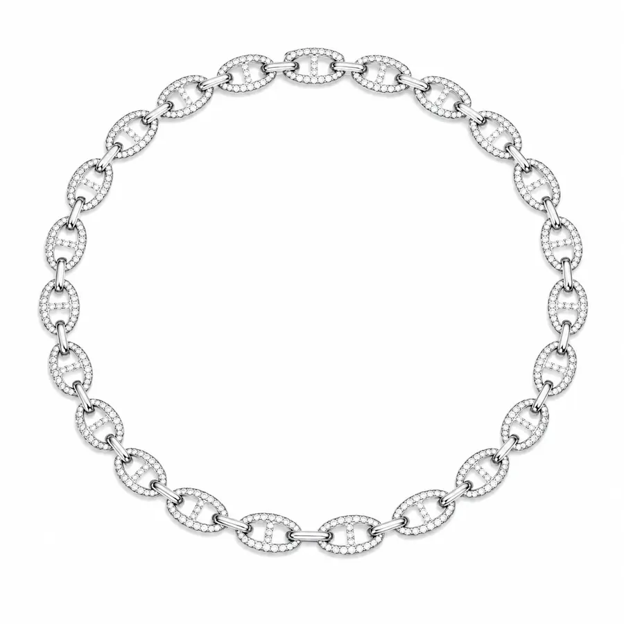 Tri Tone Elegant Chain Necklace