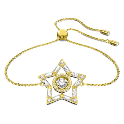Crystal Golden Charm Bracelet