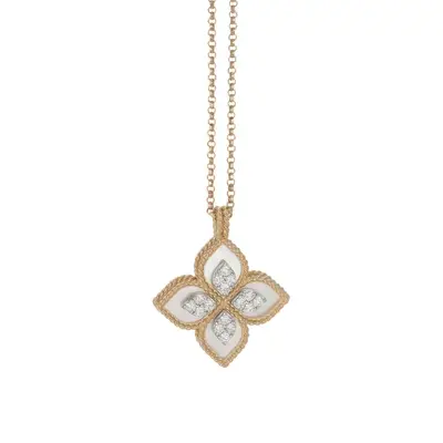 Virelle Opaline Quatrefoil Necklace