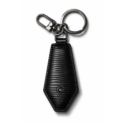Black Tie Leather Keychain