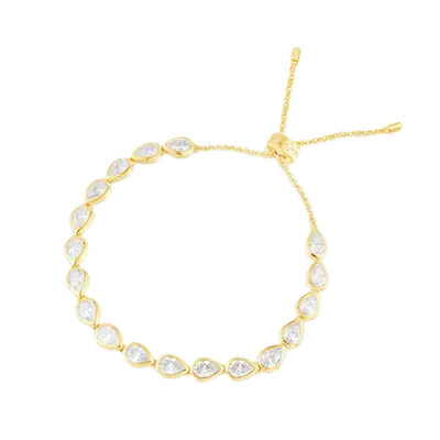 Tri Tone Graceful Charm Bracelet