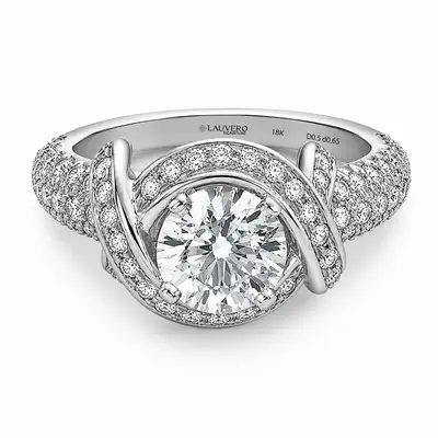 Radiant Oval Halo Ring