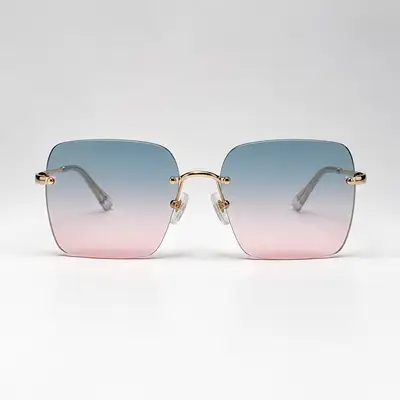 Dior Gold Frame with/ Blue-to-pink Gradient