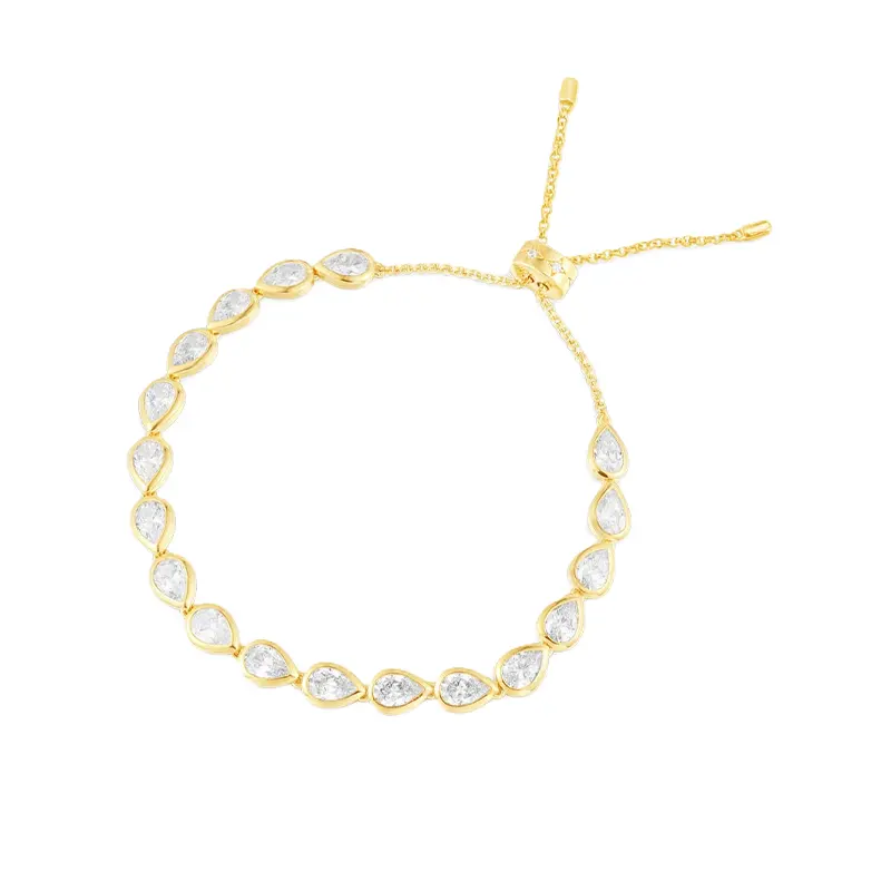 Tri Tone Graceful Charm Bracelet