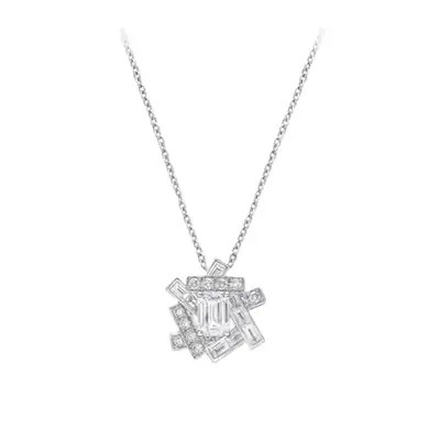 Diamond Radiant Drop Necklace